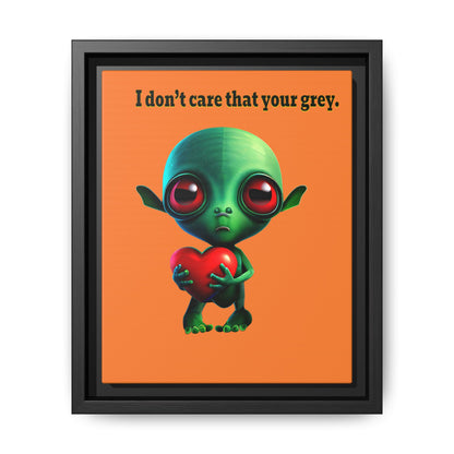 I don't care that your grey - framed canvas art (crusta)