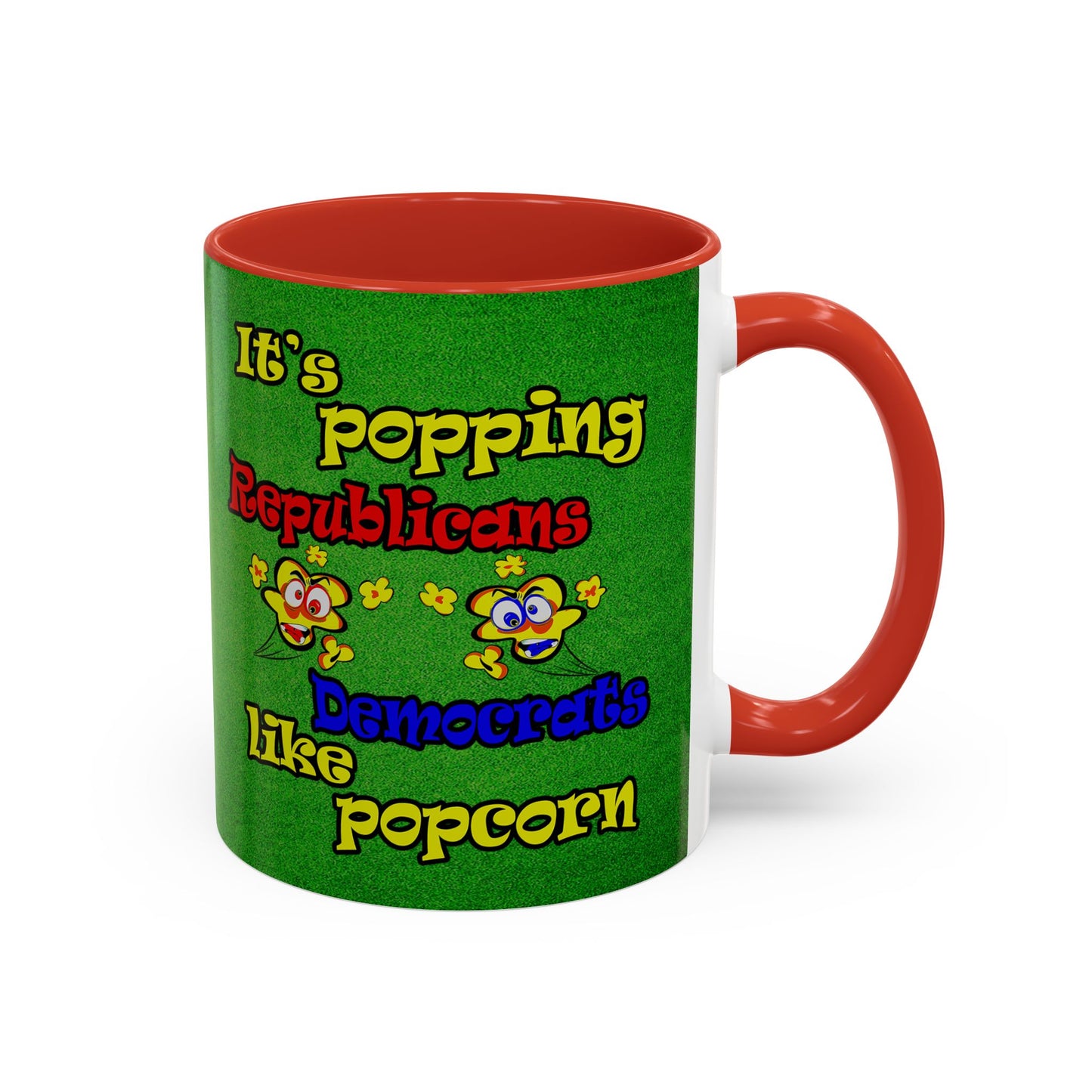popping like popcorn - Accent Mug (green turf)