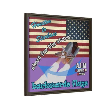 shoot for the stars - framed canvas art (light purple)