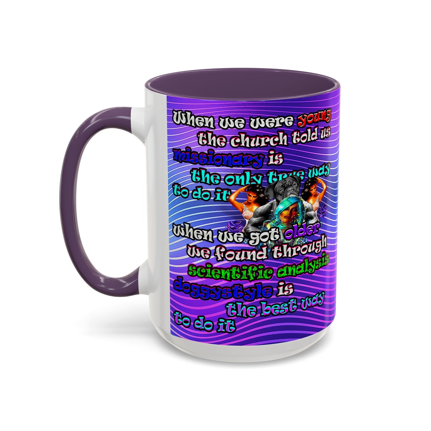 doggystyle - Accent Mug (purple wave)