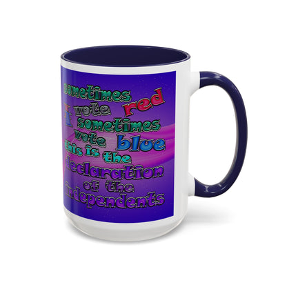 declaration of the independents - Accent Mug (purple-pink wave)