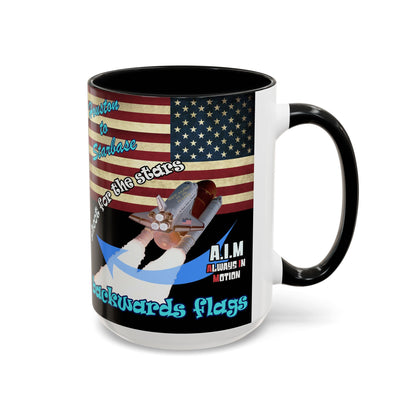 shoot for the stars - Accent Mug (black)