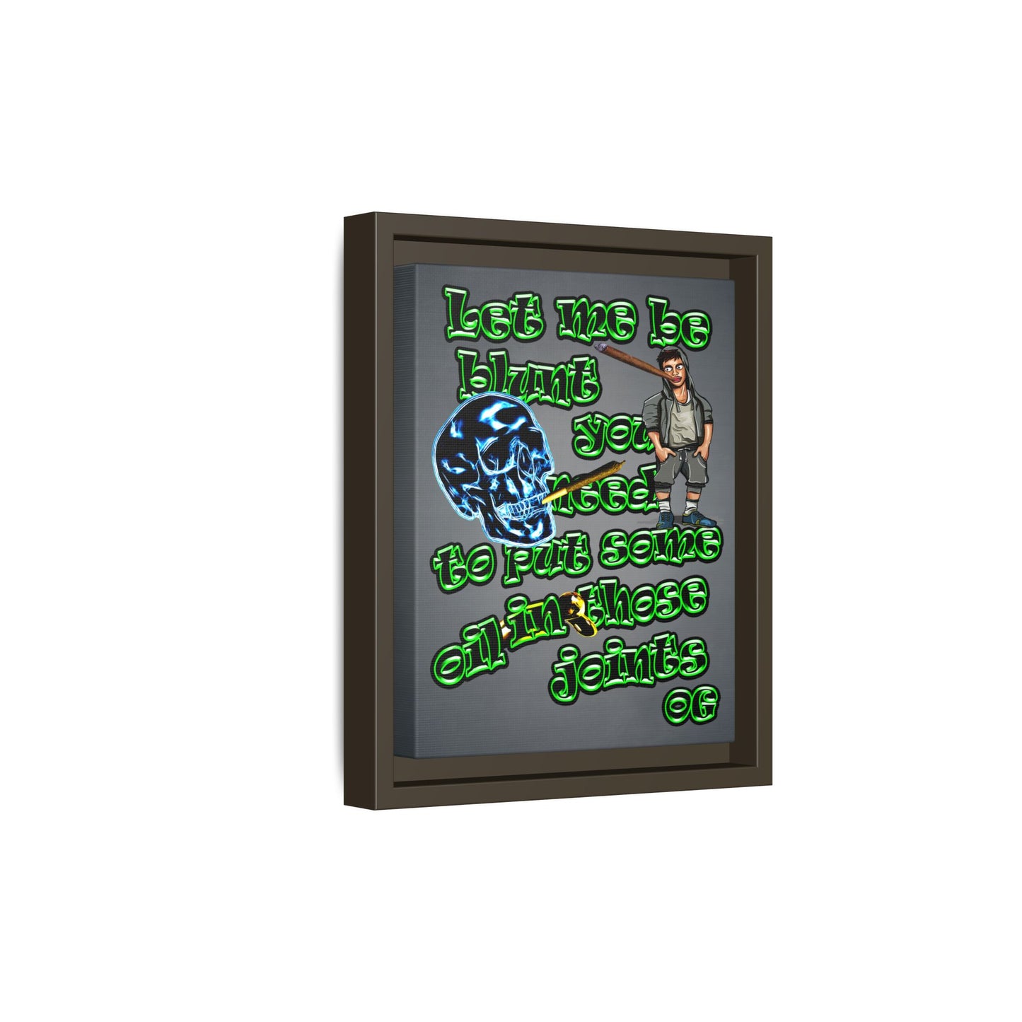 og - framed canvas art (grey-light grey)