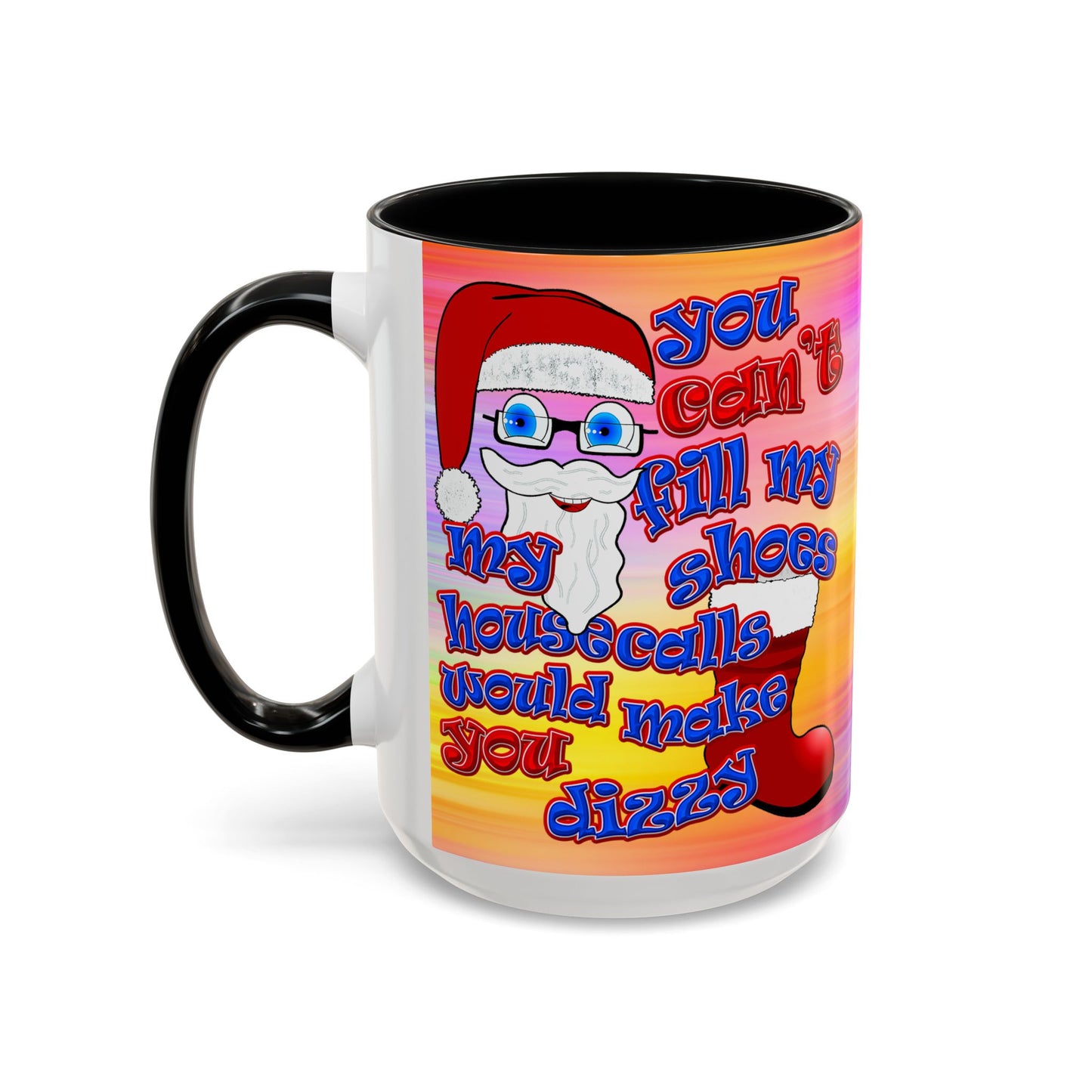 santa's shoes - Accent Mug (color blur)