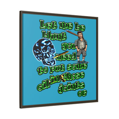 og - framed canvas art (turquoise)