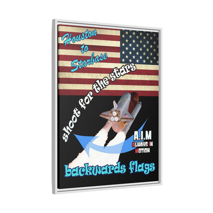 shoot for the stars - framed canvas art (black)