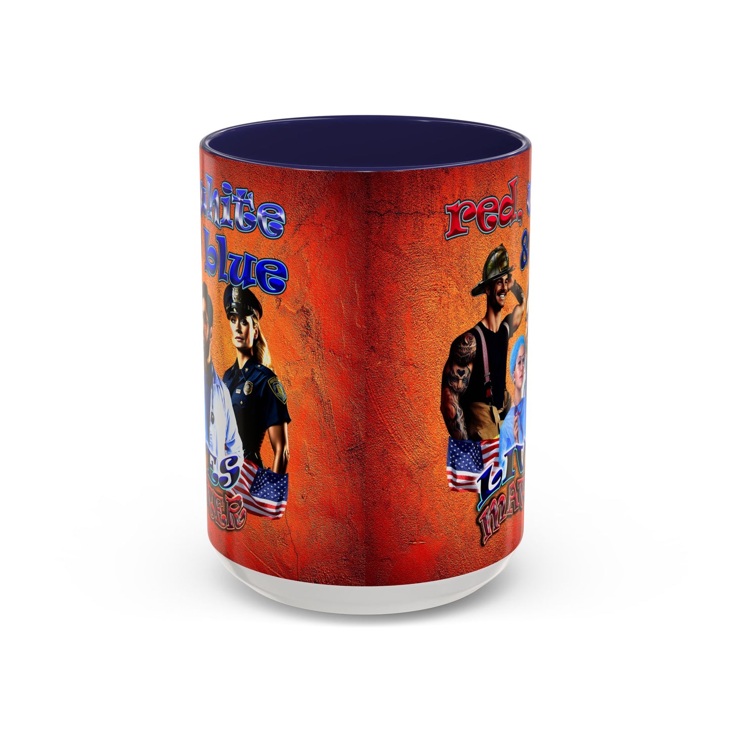rw&b lives matter - Accent Mug (burnt orange)