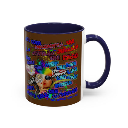 drop the beat - Accent Mug (brown)