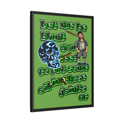 og - framed canvas art (green)