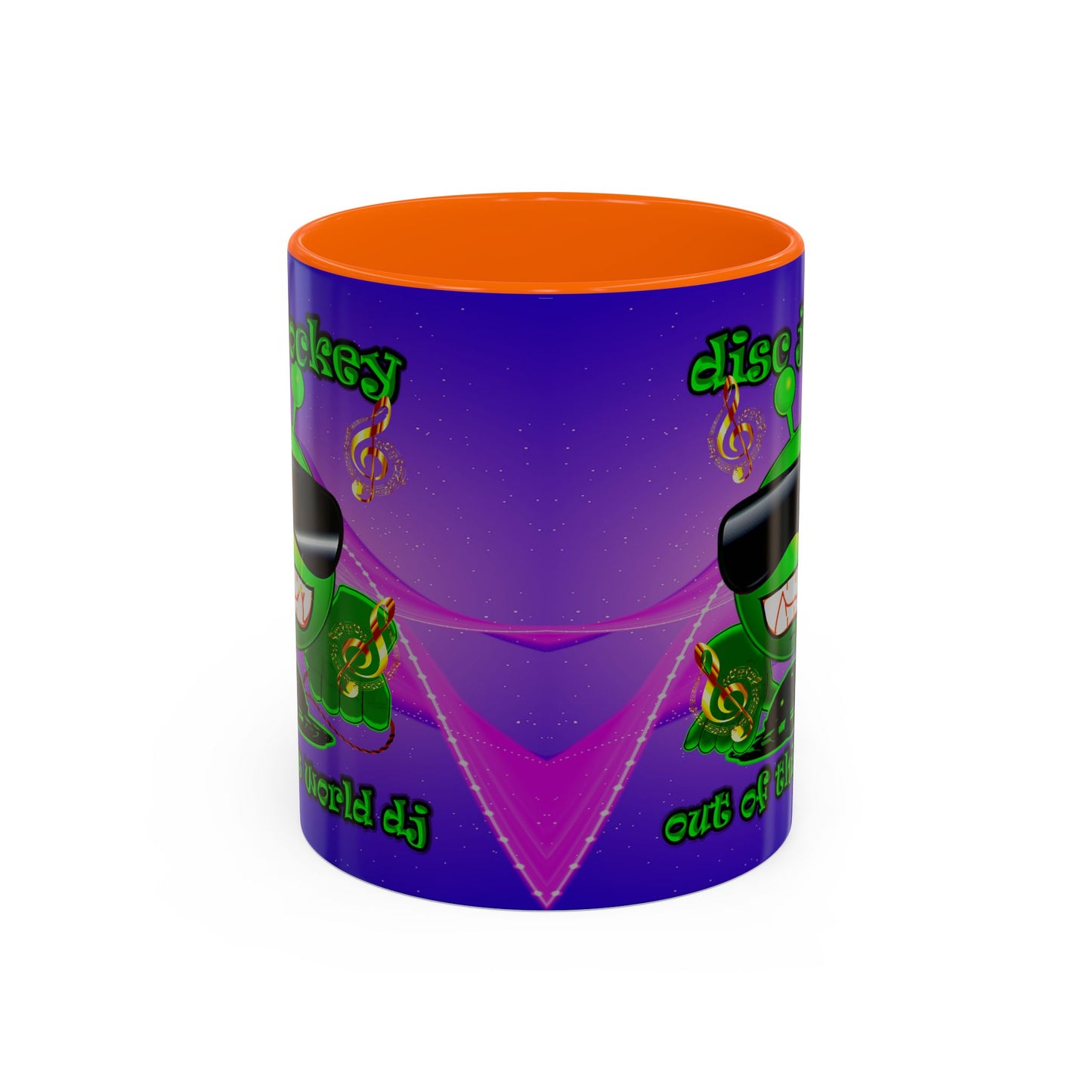 disc jockey - Accent Mug (purple-pink wave)