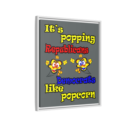 popping like popcorn - framed canvas art (dark grey)