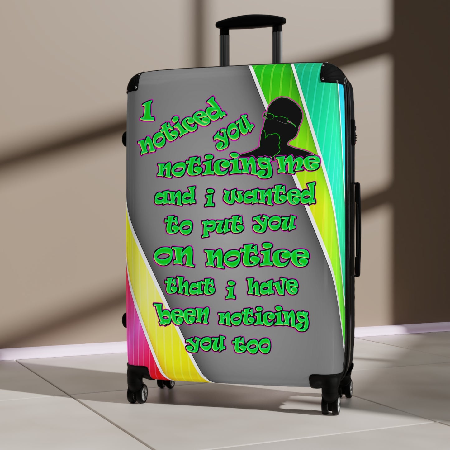 noticed you noticing - Suitcase (rainbow split)