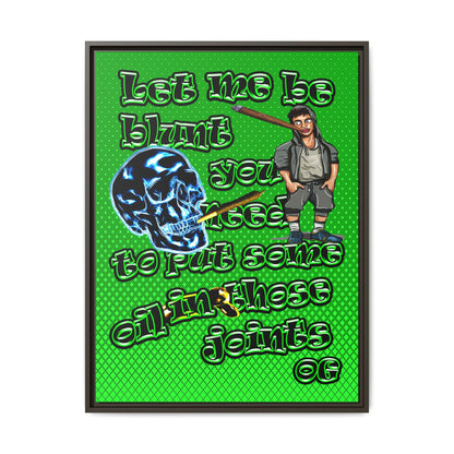 og - framed canvas art (logo green)