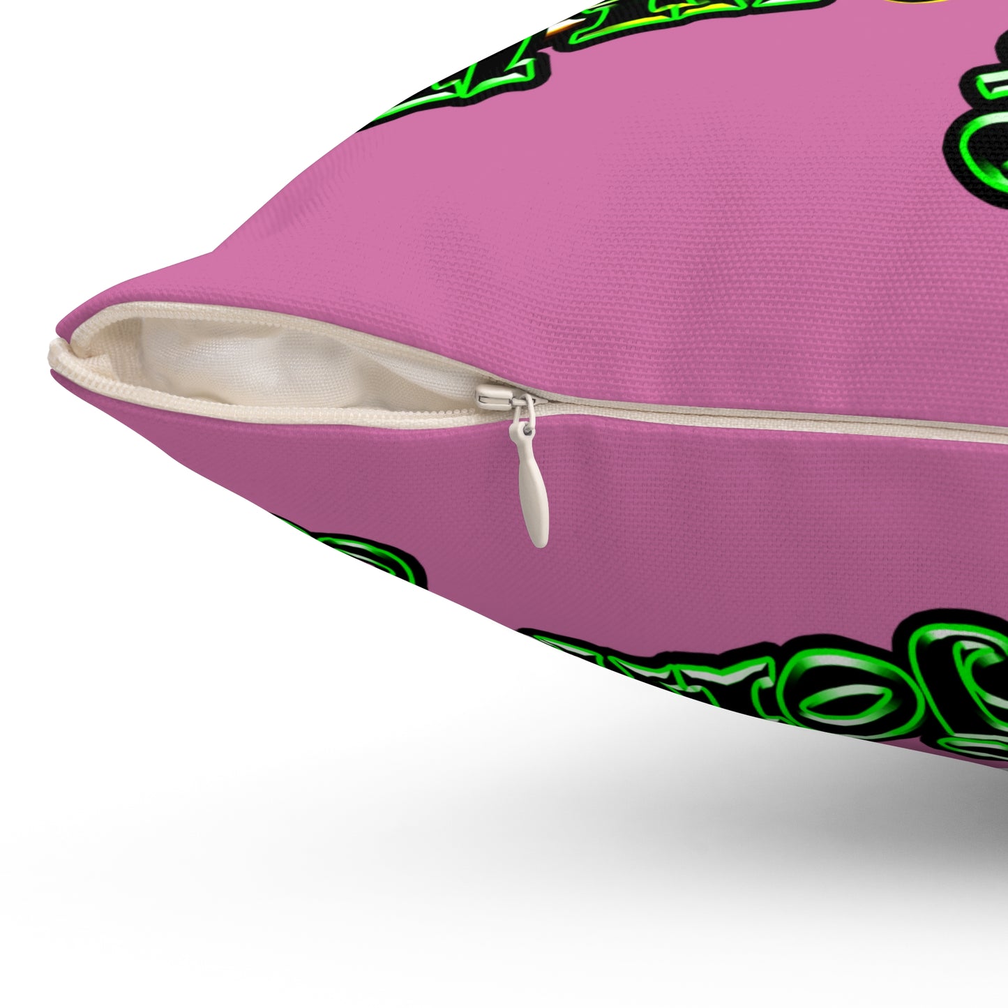 og - Spun Polyester Square Pillow - (light pink)