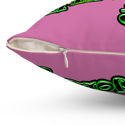 og - Spun Polyester Square Pillow - (light pink)