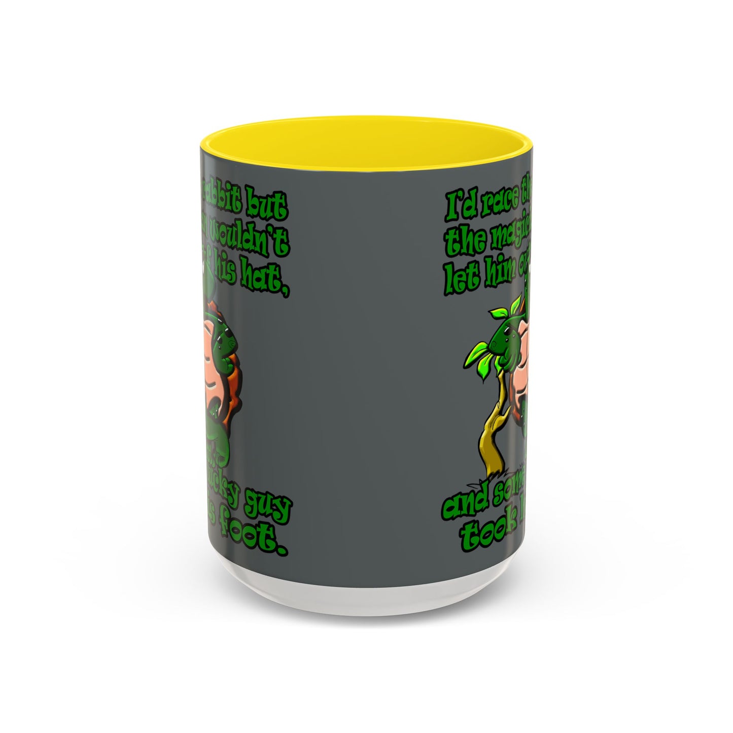 turtle race - Accent Mug (dark grey)