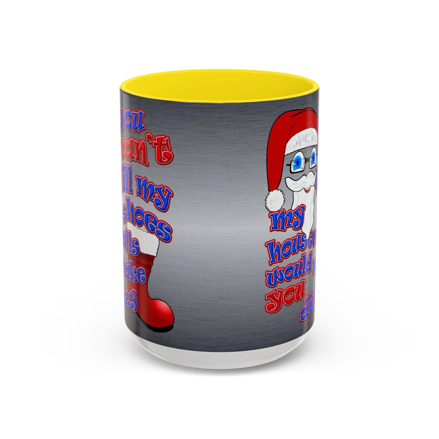 santa's shoes - Accent Mug (brushed nickel)