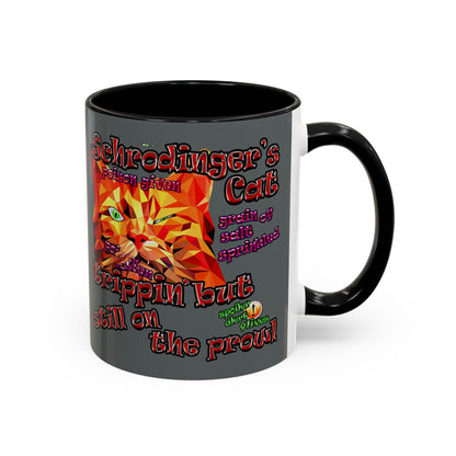schrodinger's cat - Accent Mug (dark grey)