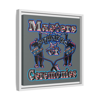 em cee squared - framed canvas art (dark grey)