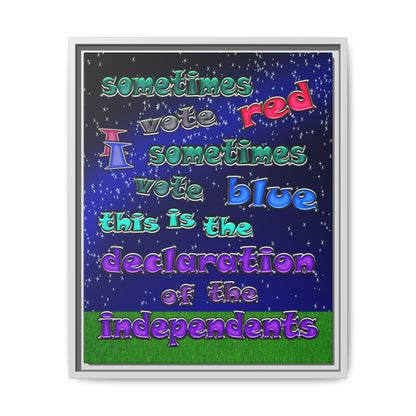 declaration of the independents - framed canvas art ('snoops' background)
