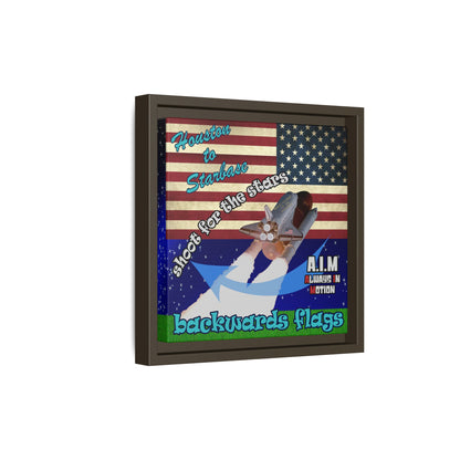 shoot for the stars - framed canvas art ('snoops' background)