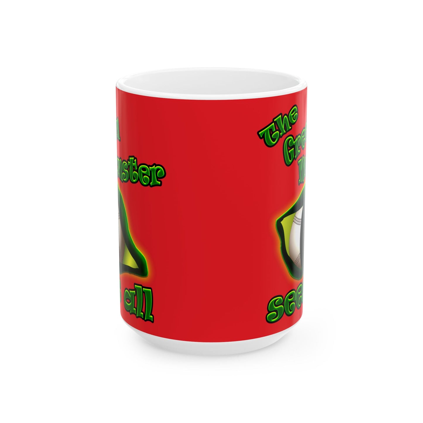 green monster - White Mug (red)