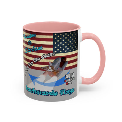 shoot for the stars - Accent Mug (light grey)