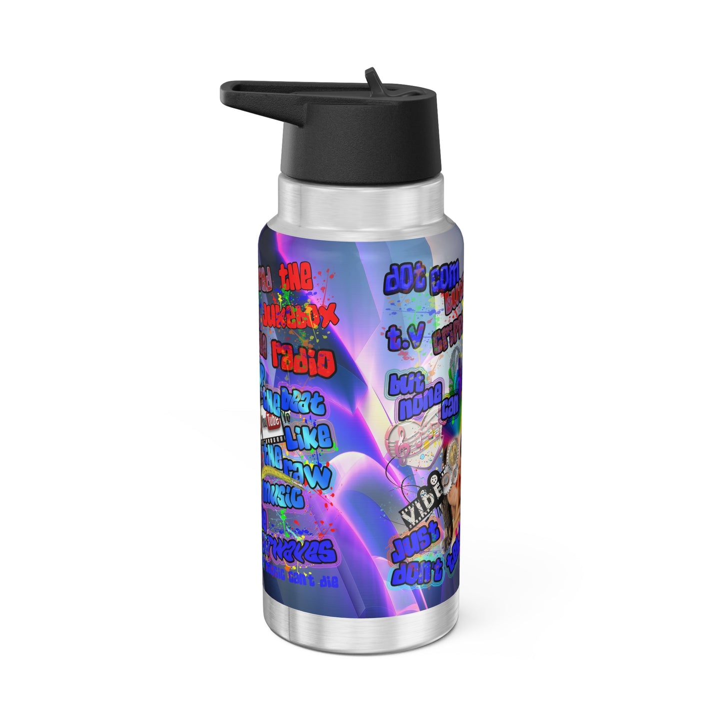 drop the beat - Gator Tumbler, 32oz  (grey-pink wave)