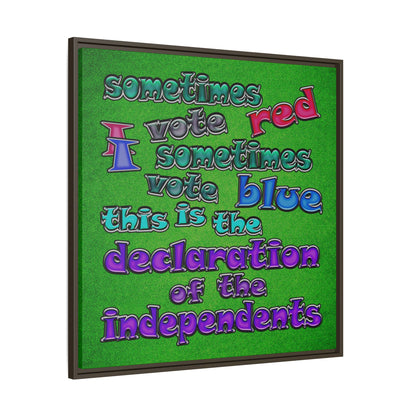 declaration of the independents - framed canvas art (green turf)