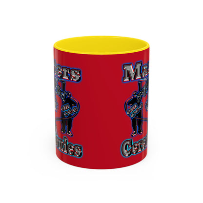 em cee squared - Accent Mug (dark red)