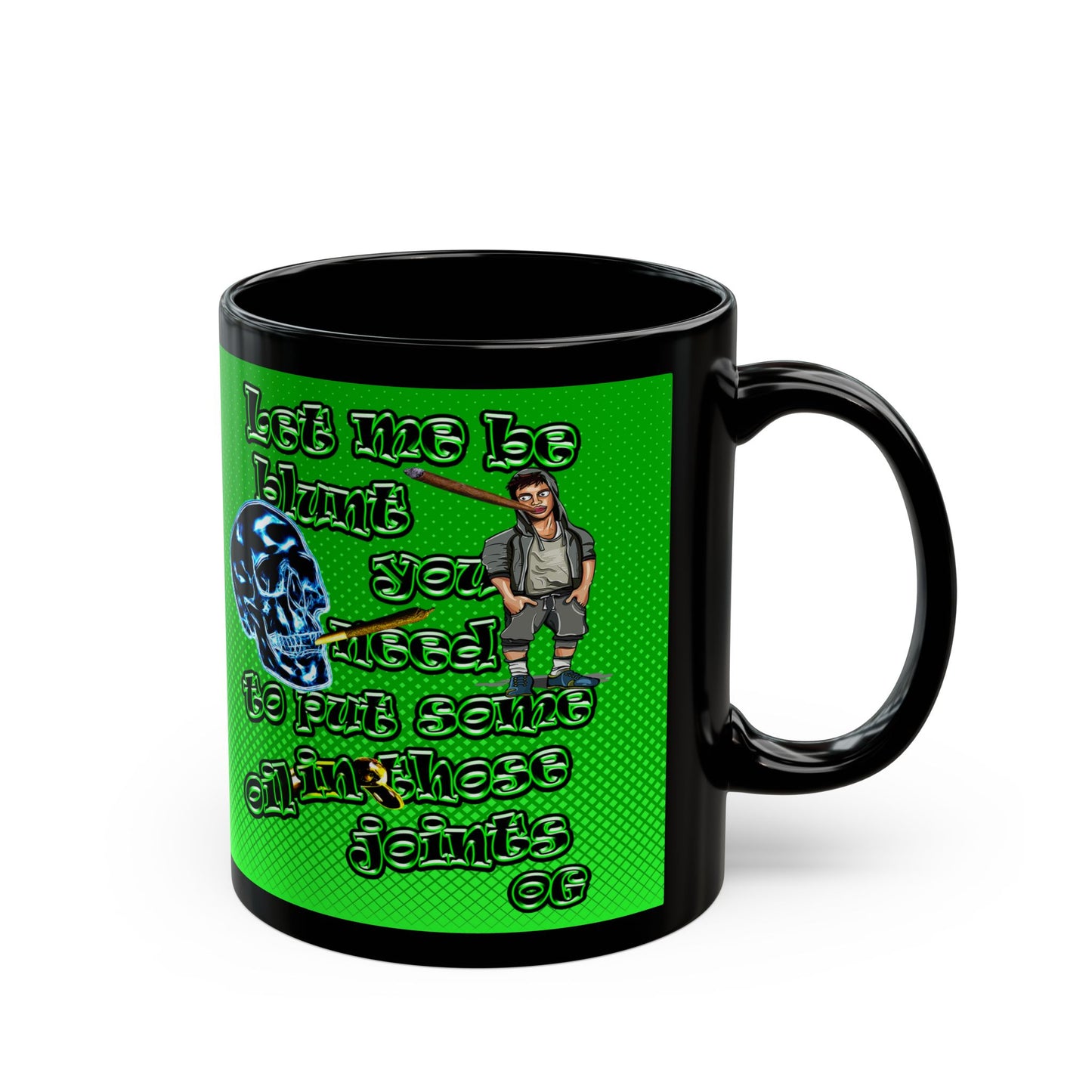 og - Black Mug (logo green)