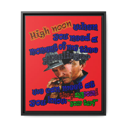 high noon - framed canvas art (red)