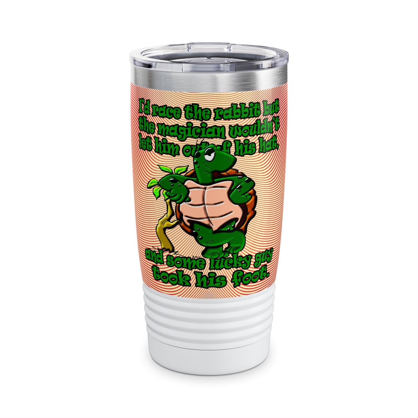 turtle race - Ringneck Tumbler, 20oz (yellow-orange wave)