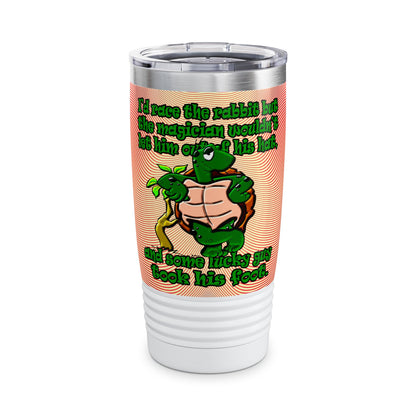 turtle race - Ringneck Tumbler, 20oz (yellow-orange wave)