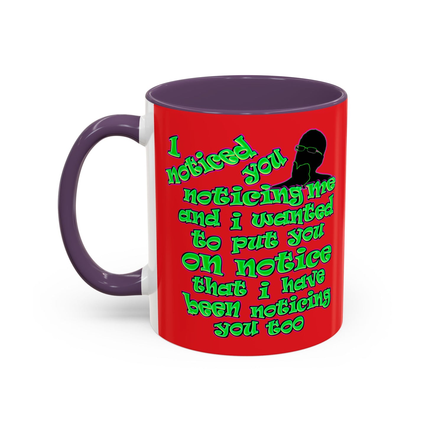 noticed you noticing - Accent Mug (red)