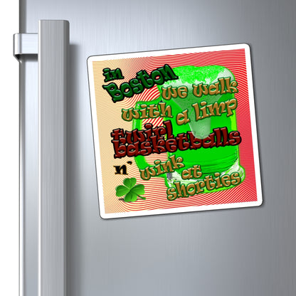 celtics logo - Magnets - (yellow-orange wave)
