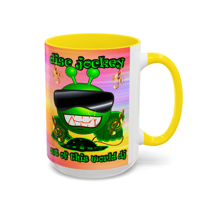 disc jockey - Accent Mug (color blur)