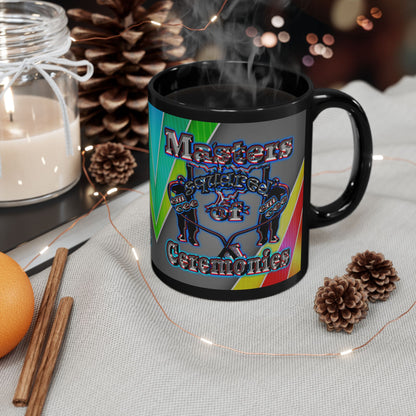 em cee squared - Black Mug (rainbow split)