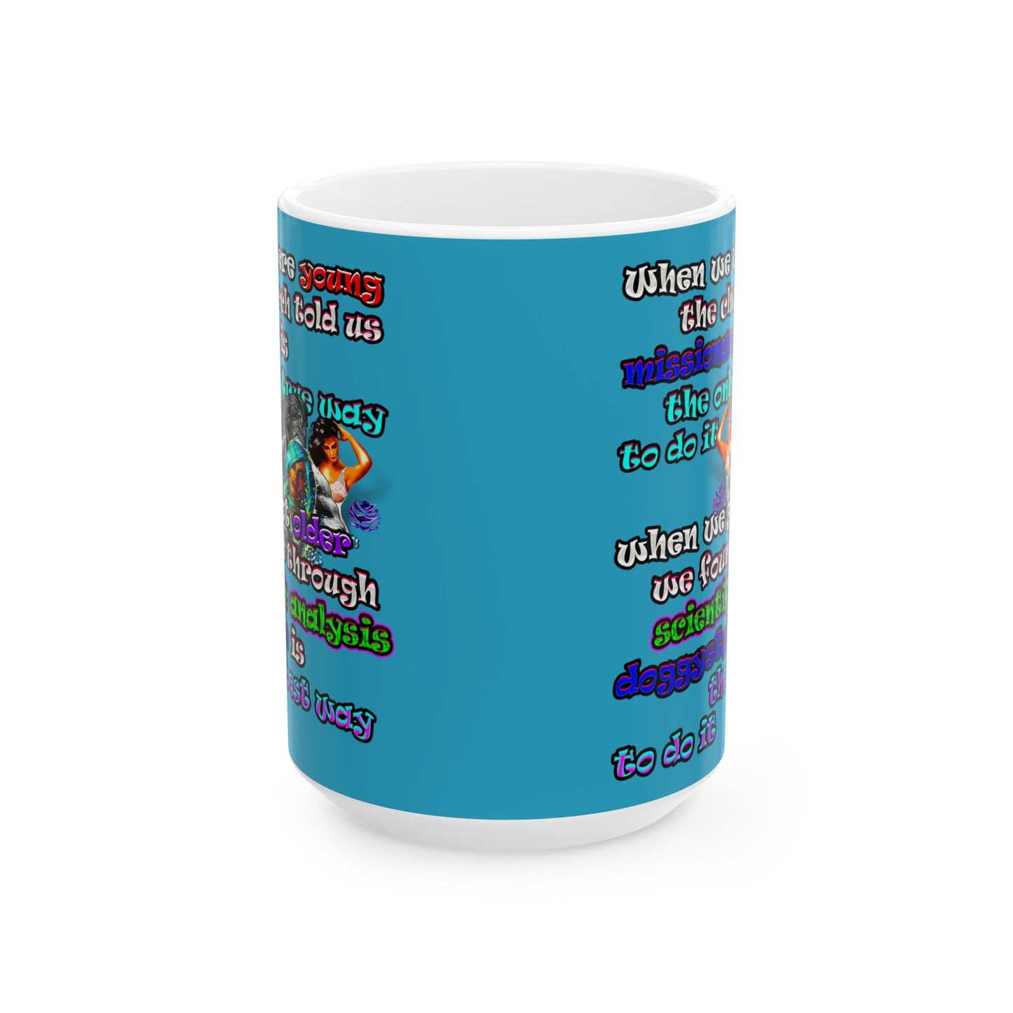 doggystyle - White Mug (turquoise)
