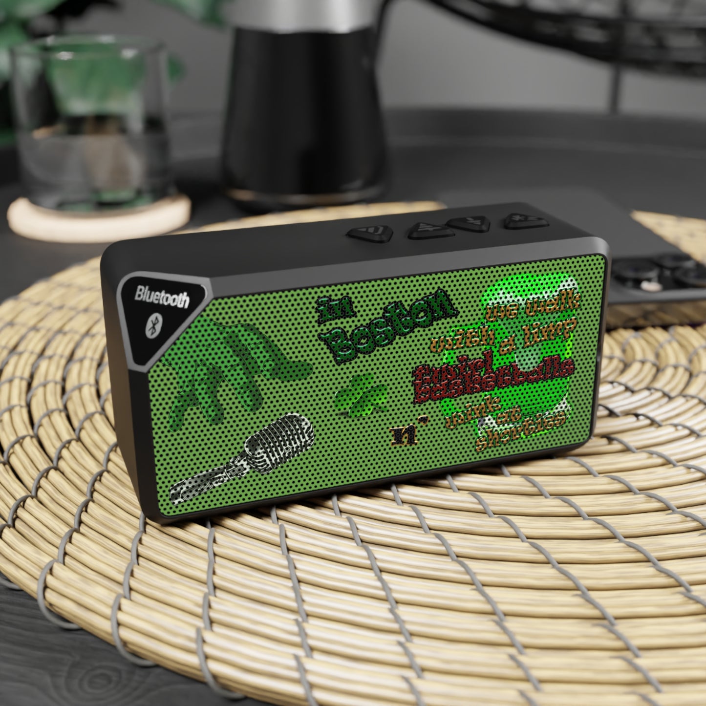 celtics logo - Jabba Bluetooth Speaker (green)