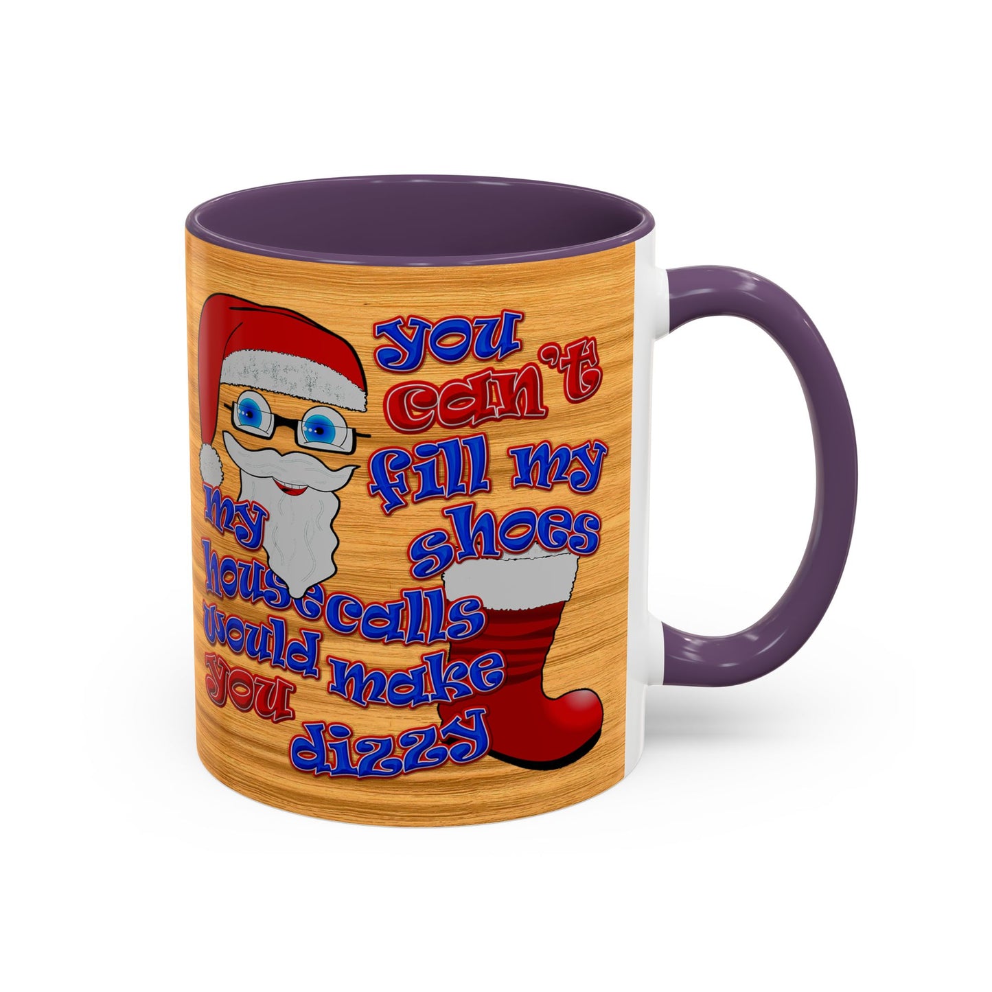santa's shoes - Accent Mug (butterscotch wood finish)