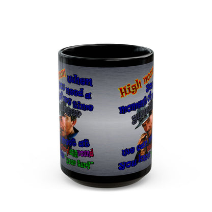 high noon - Black Mug (brushed nickel)