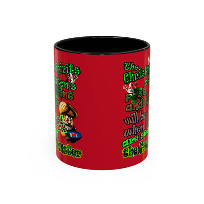 christmas spirits of boston - Accent Mug (dark red)
