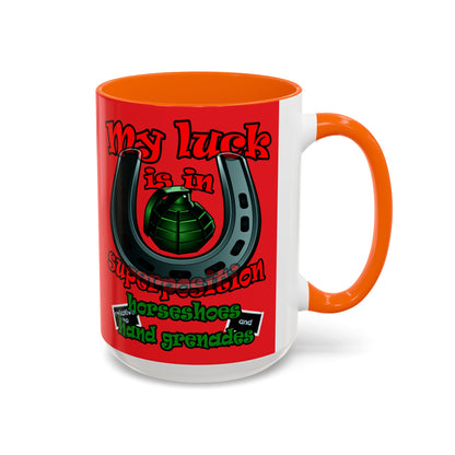 my luck - Accent Mug (red)