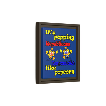 popping like popcorn - framed canvas art (dark blue)