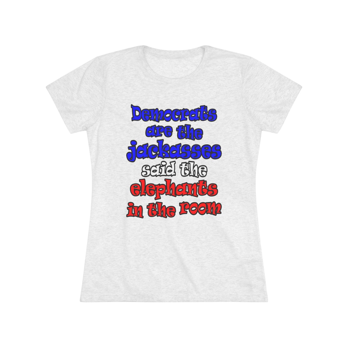 donkeys and elephants - Women's Triblend Tee