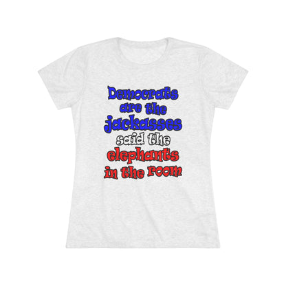 donkeys and elephants - Women's Triblend Tee