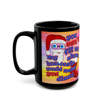 santa's shoes - Black Mug (color blur)