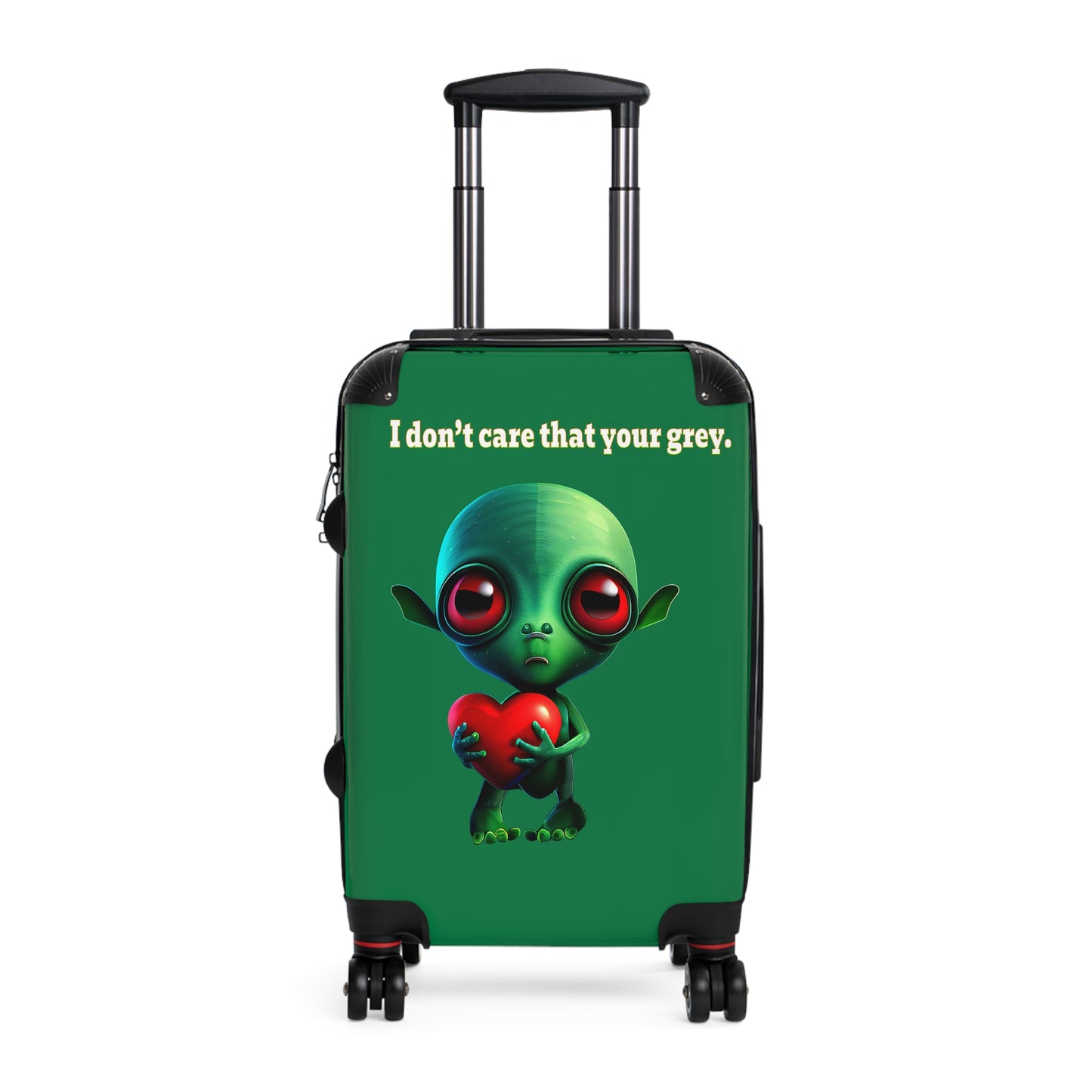 I don't care that your grey - Suitcase (dark green)