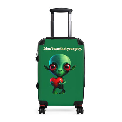 I don't care that your grey - Suitcase (dark green)